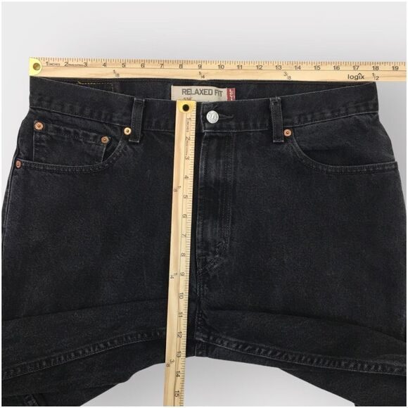 Vintage Levis 550 Mens Denim Jeans Relaxed Fit Actual Size 36x30 Black Wash Pant - Picture 6 of 8